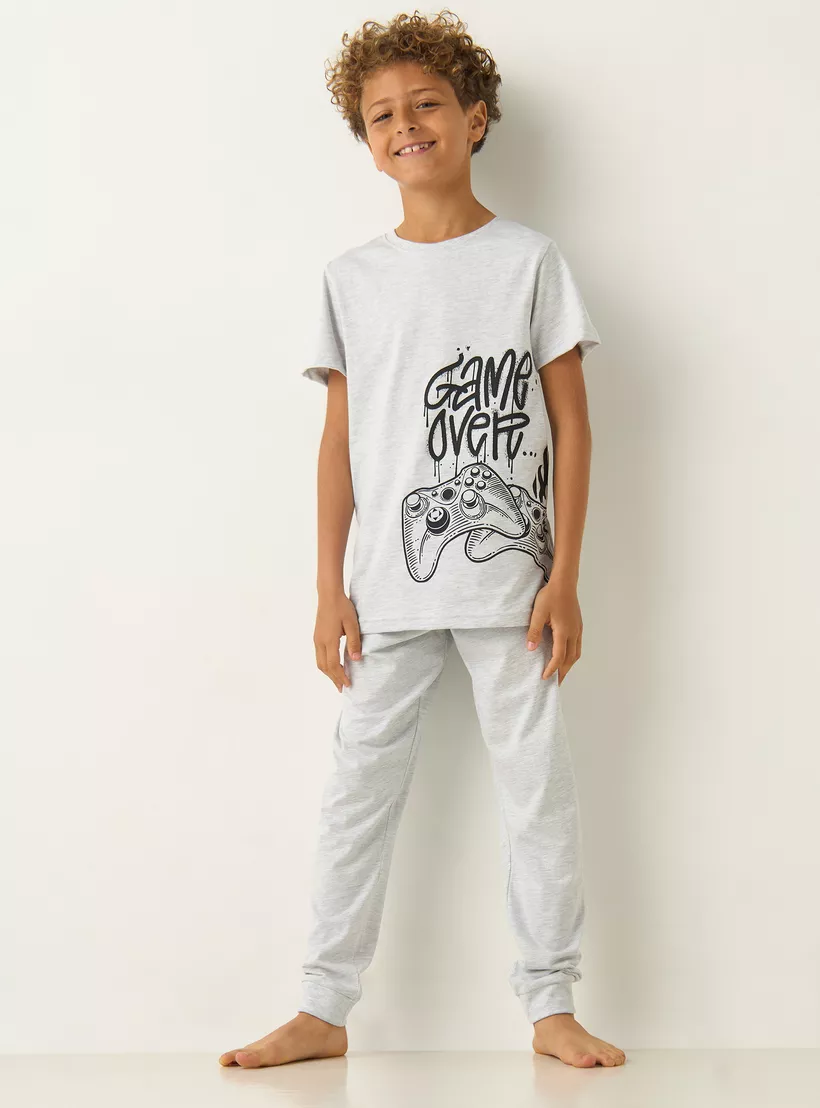 Juniors-Printed-T-shirt-and-Pyjama - Set-of-2-7