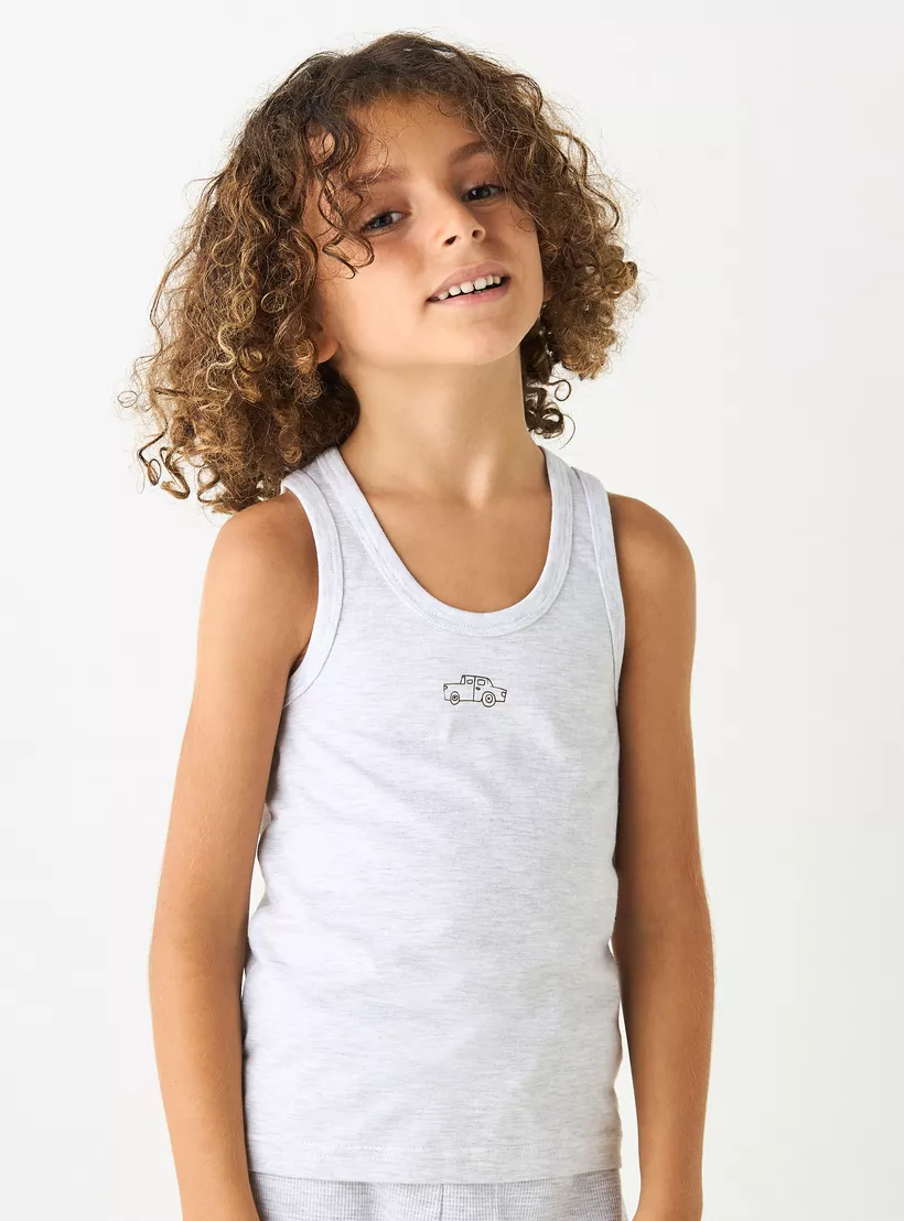 Juniors Printed Vest - Set of 3-5