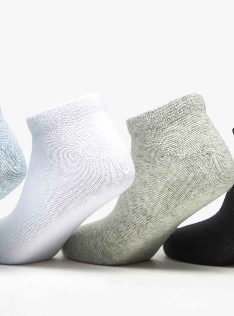 Juniors Solid Ankle Length Socks - Set of 5-2
