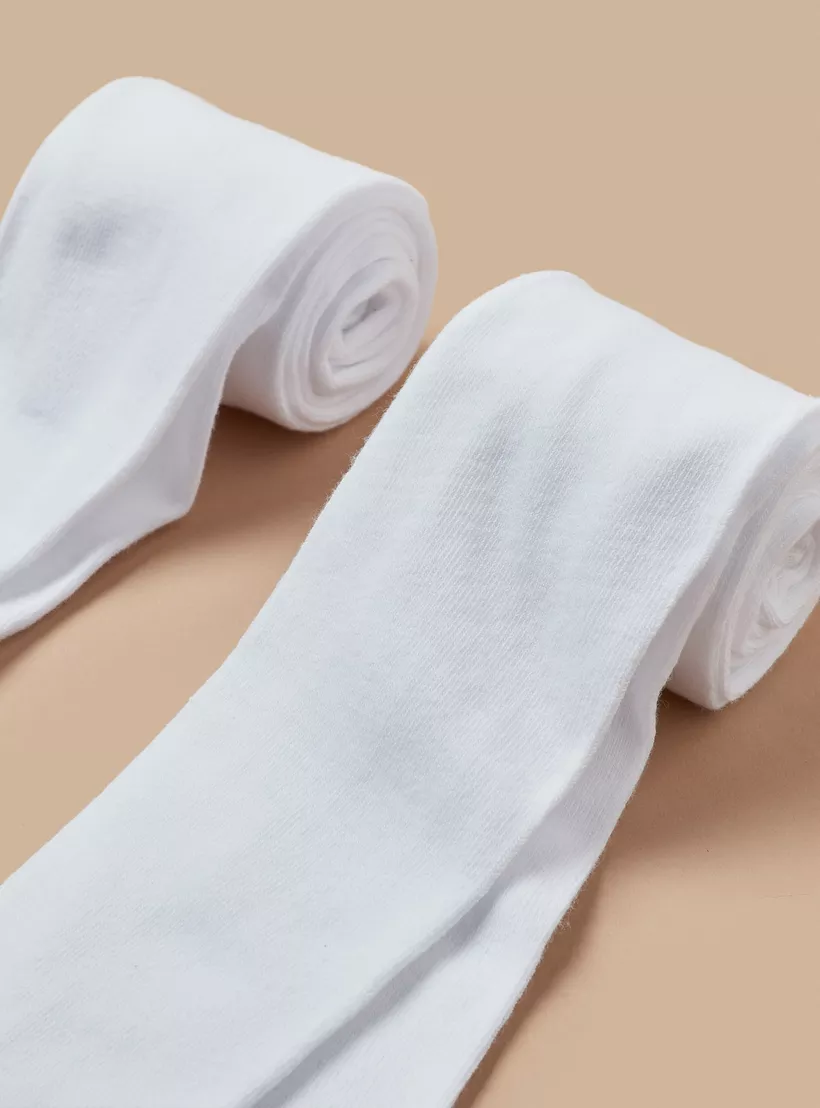 Juniors Solid Closed Feet Tights-2