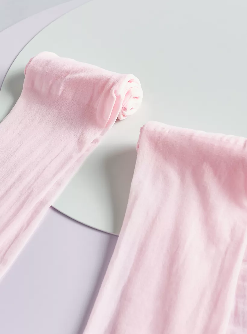 Juniors Solid Tights with Elasticated Waistband - 2