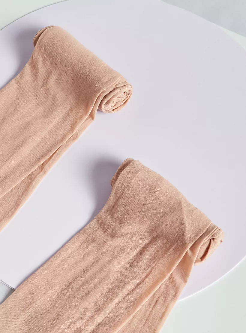 Juniors Solid Tights with Elasticated Waistband - 6