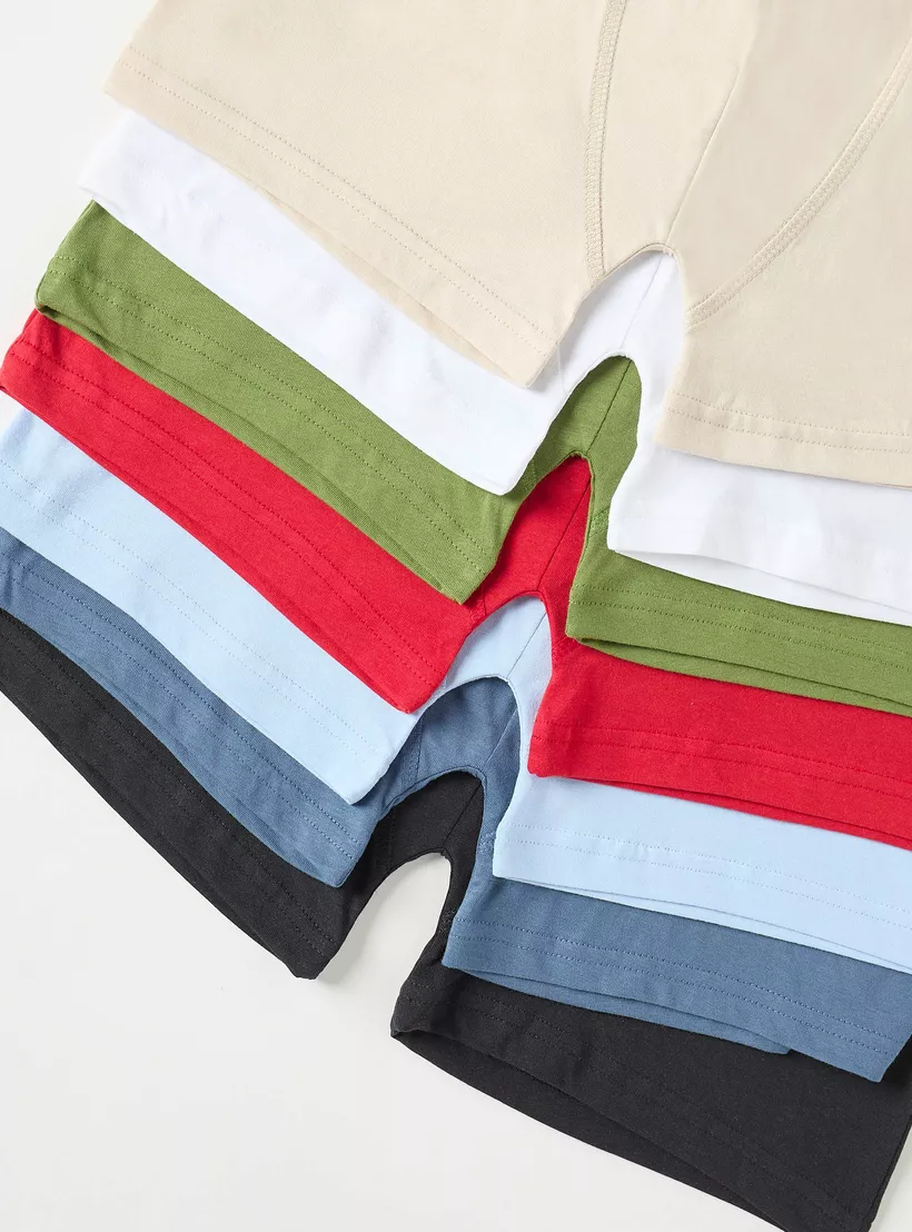 Juniors Solid Trunks - Set of 7-4