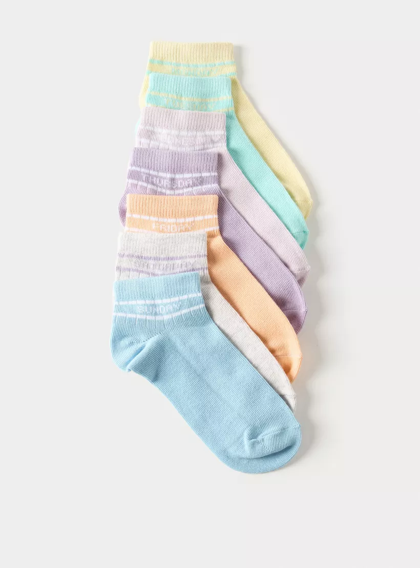 Juniors Textured Ankle Length Socks -2
