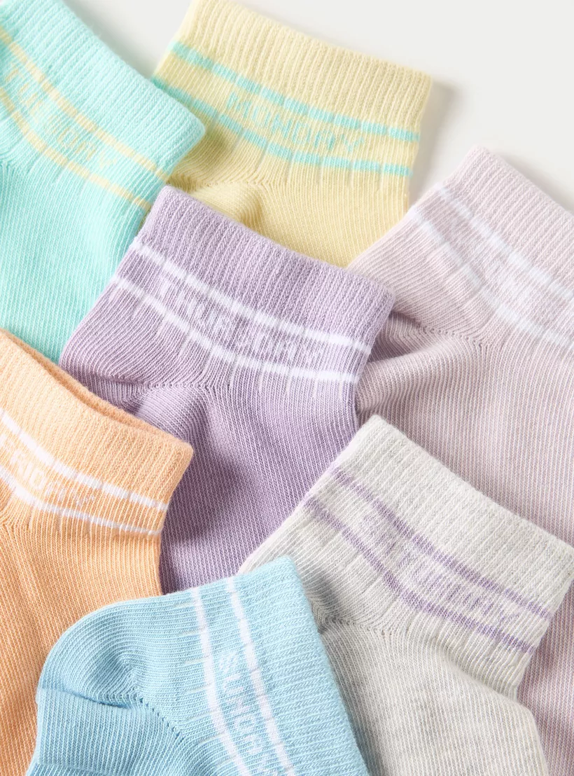 Juniors Textured Ankle Length Socks -3