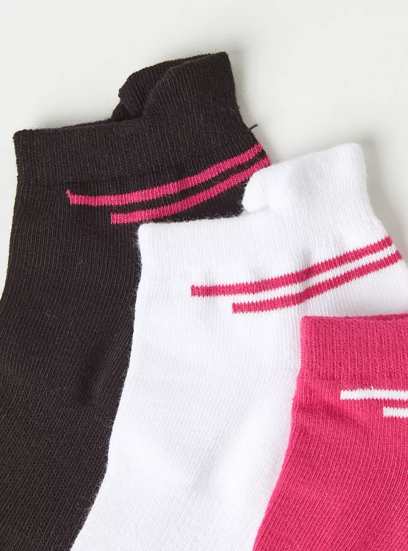 Juniors Textured Ankle Length Socks - Set of 3-3