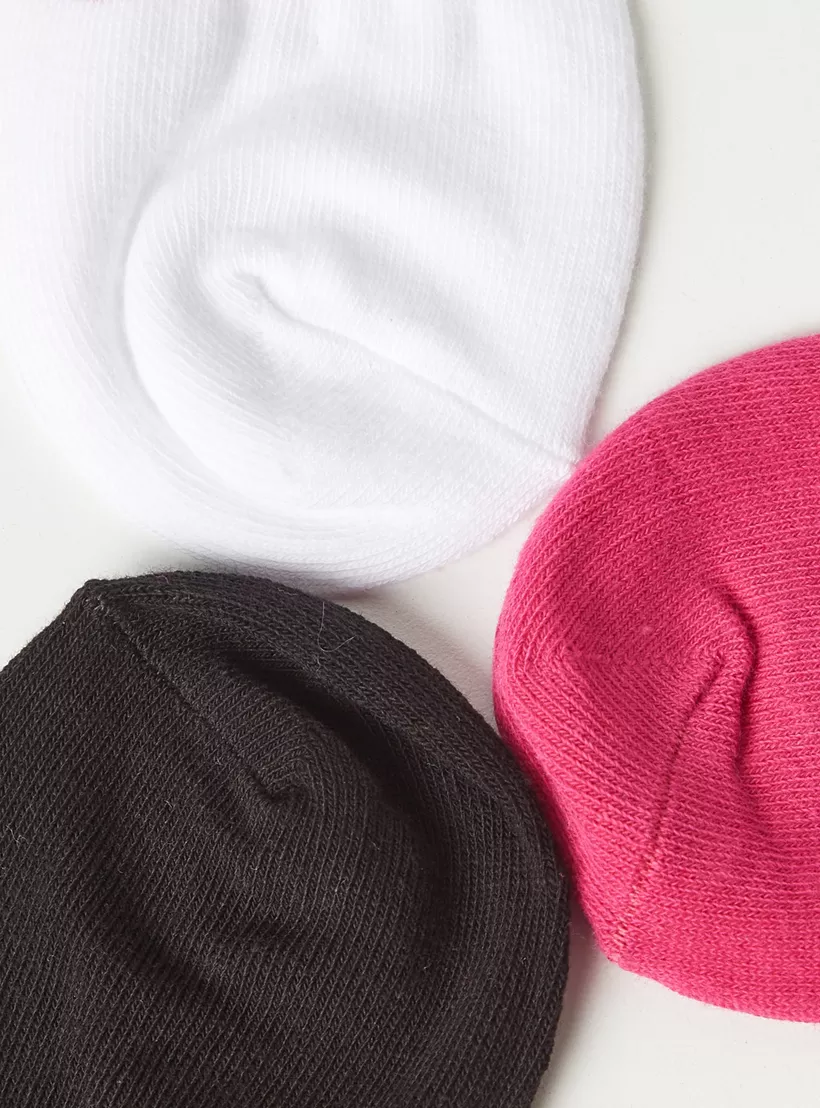 Juniors Textured Ankle Length Socks - Set of 3-4