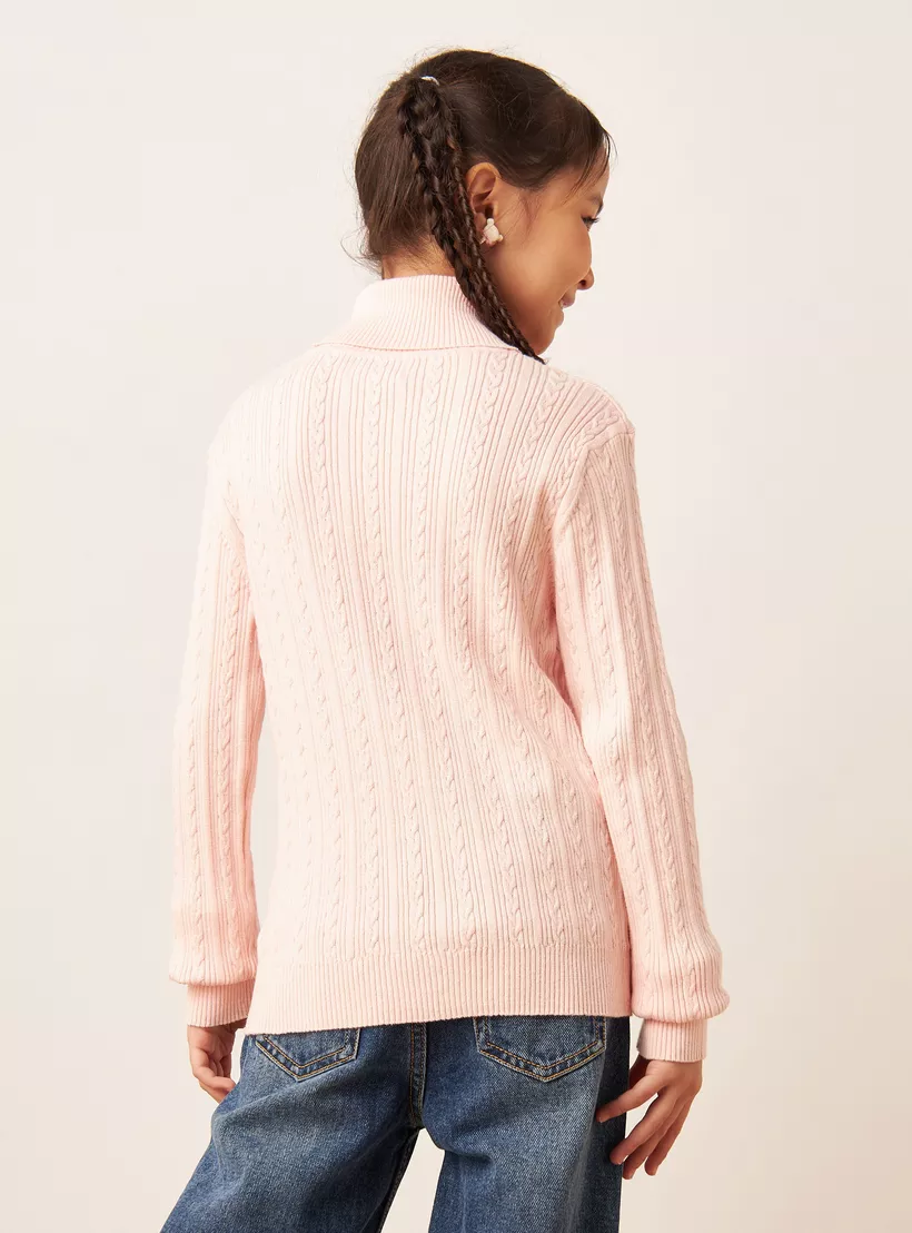 Juniors Textured Pullover-3