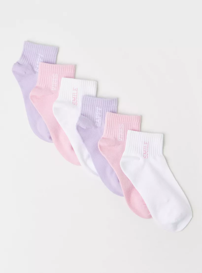Juniors Typography Print Socks -2