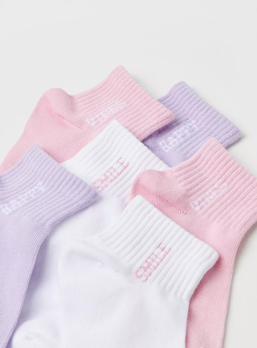 Juniors Typography Print Socks -3