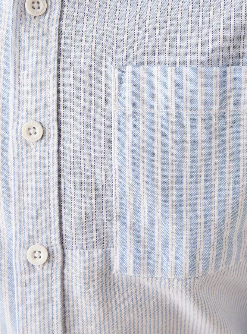 Lee Cooper Striped Long Sleeves Shirt with Chest Pocket-5