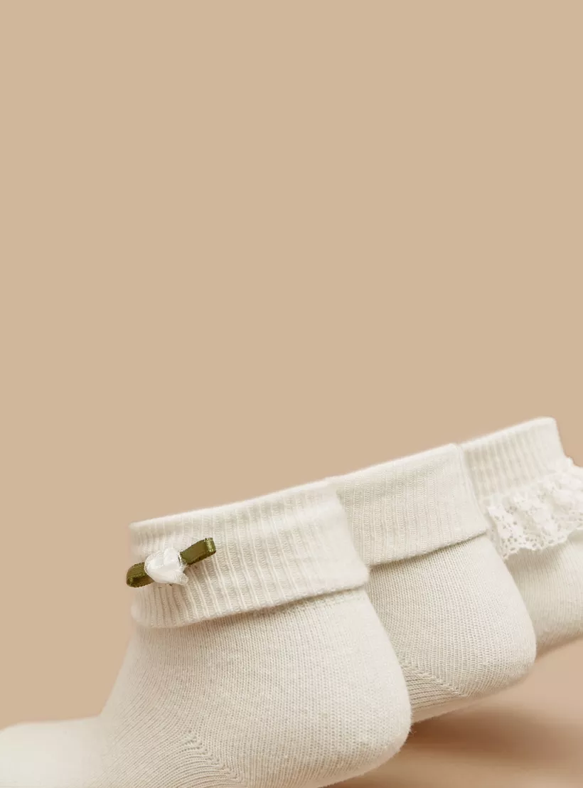 Little Missy Assorted Ankle Length Socks - 3