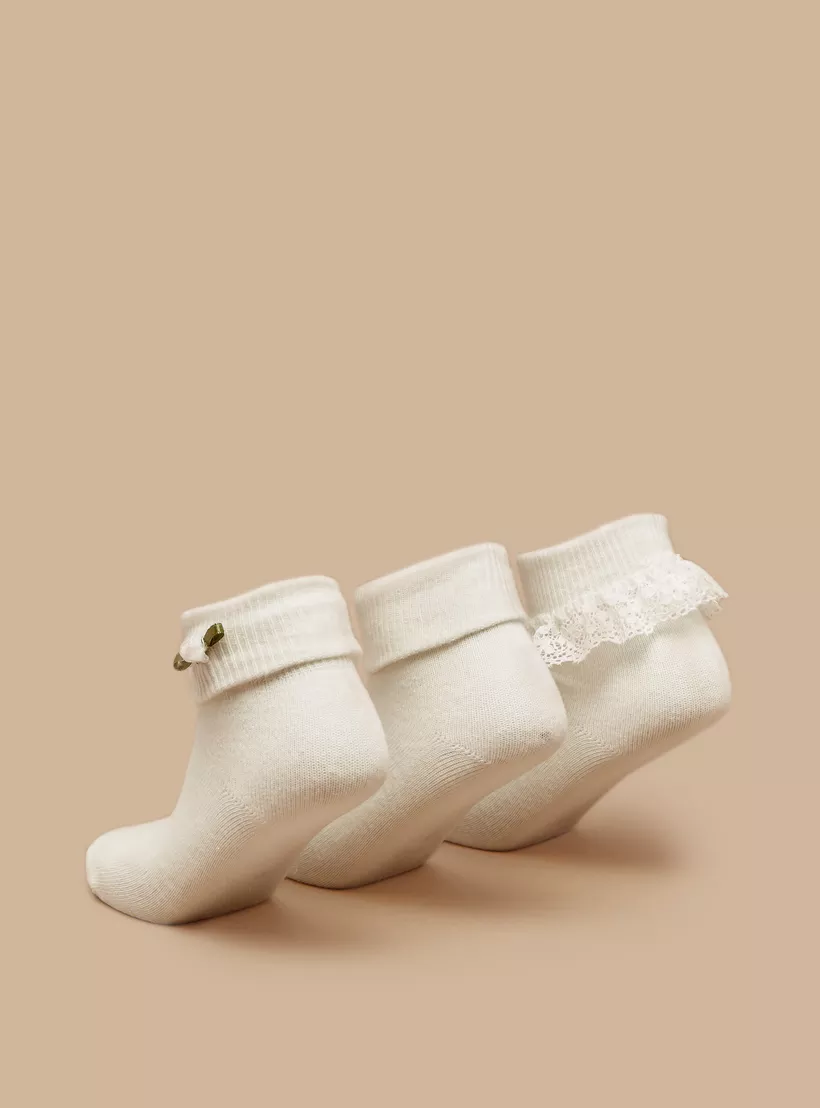 Little Missy Assorted Ankle Length Socks - 4