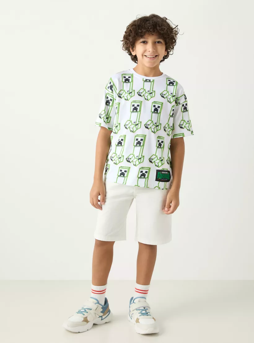 Minecraft All-Over Print T-Shirt with Short Sleeves-2