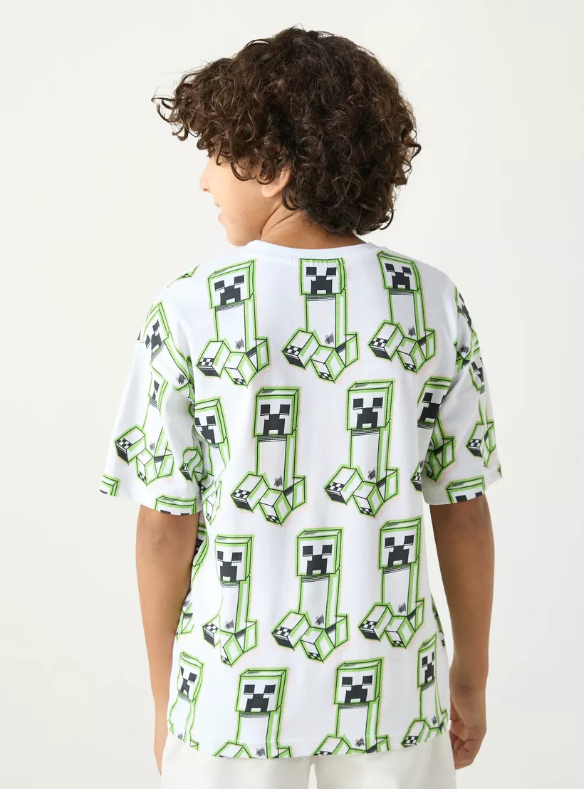 Minecraft All-Over Print T-Shirt with Short Sleeves-3