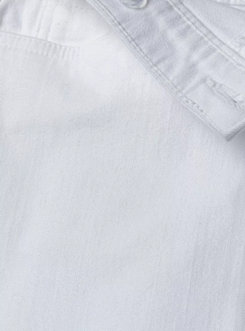 Minoti Solid Asymmetric Denim Skirt-3