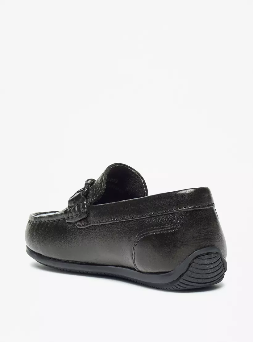 Mister Duchini Solid Slip-On Loafers black -3