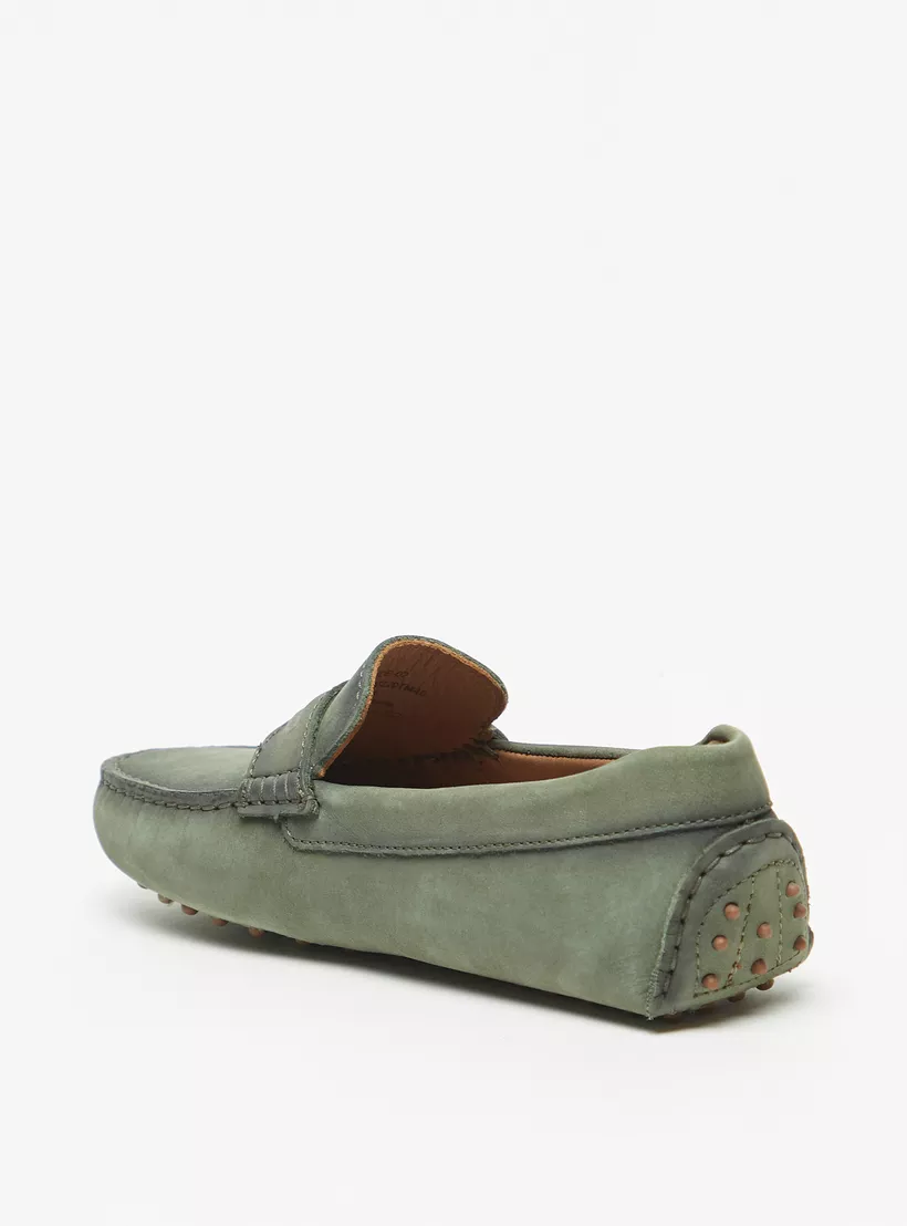 Mister Duchini Solid Slip-On Mocassins green-2