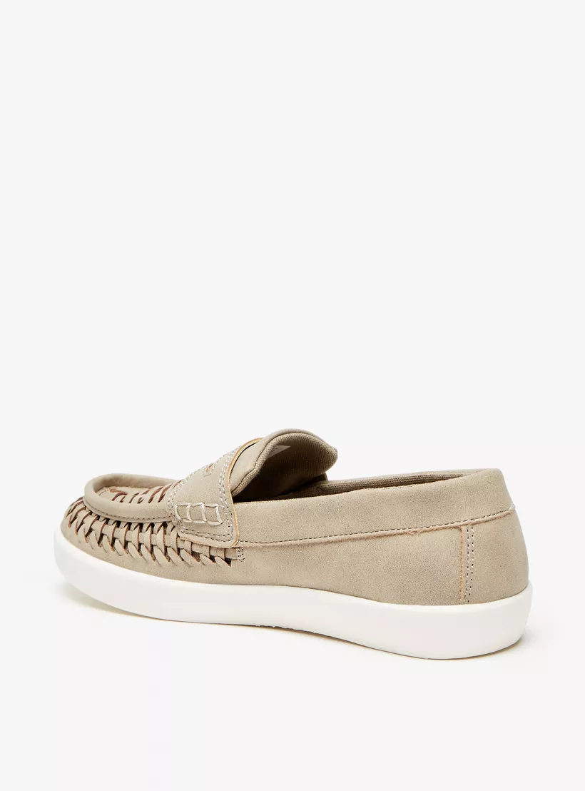 Mister Duchini Weave Textured Slip-On Loafers-2