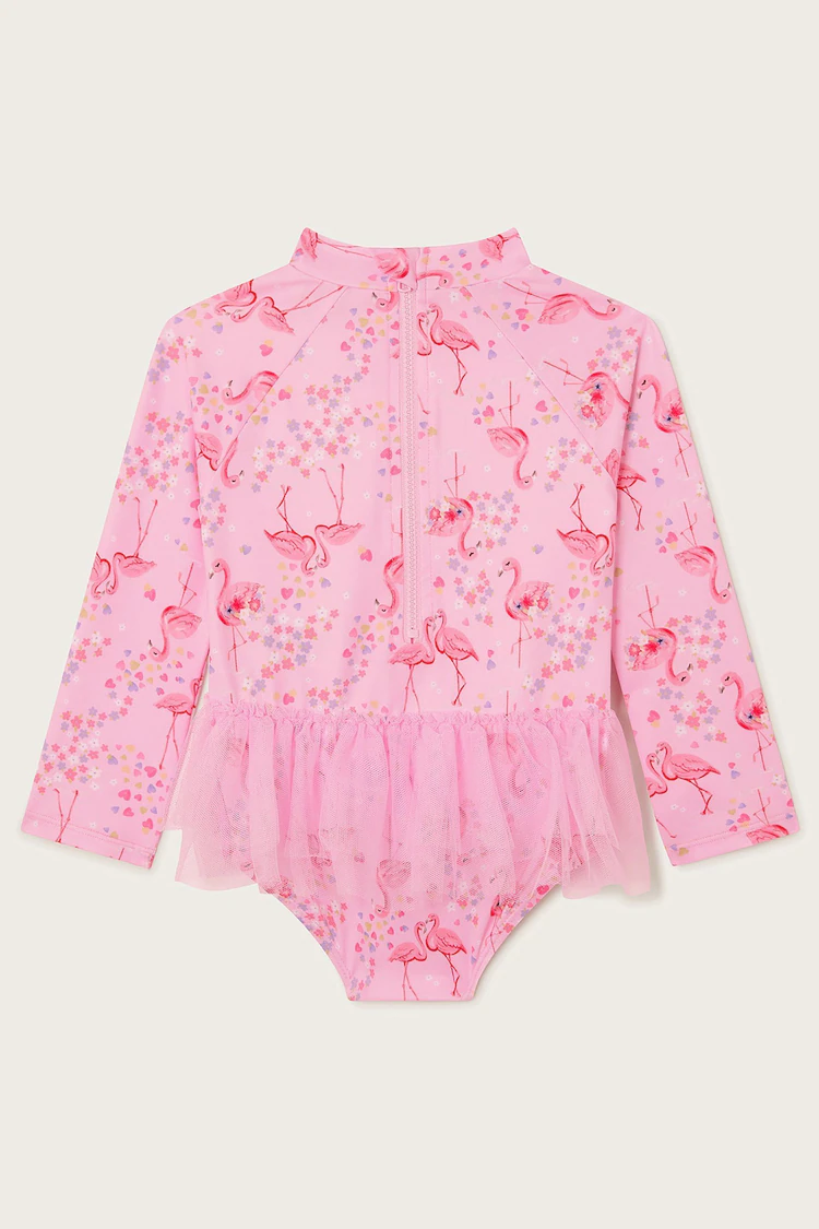 Monsoon Pink Baby Flamingo Swimsuit-2