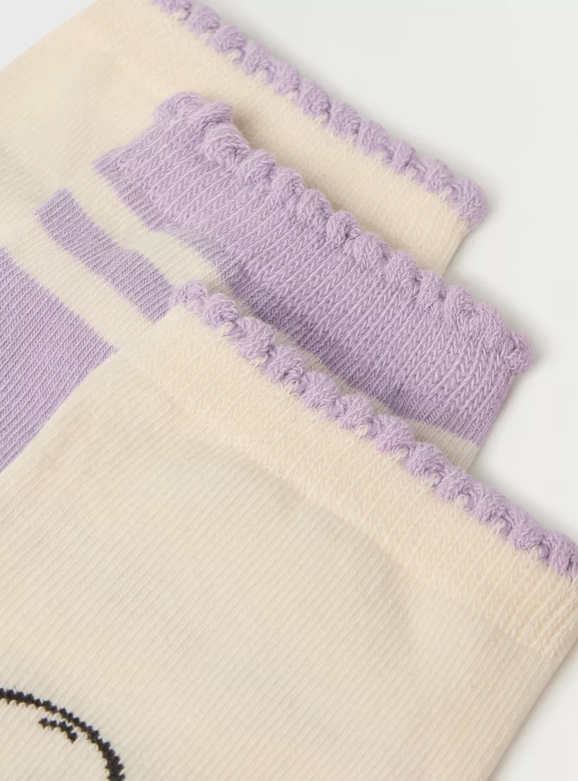 Peanuts Print Socks - Set of 3-3