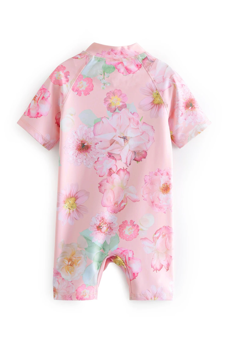 Pink Floral Sunsafe Swimsuit (3mths-7yrs)-6