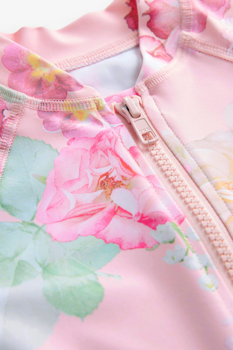 Pink Floral Sunsafe Swimsuit (3mths-7yrs)-7