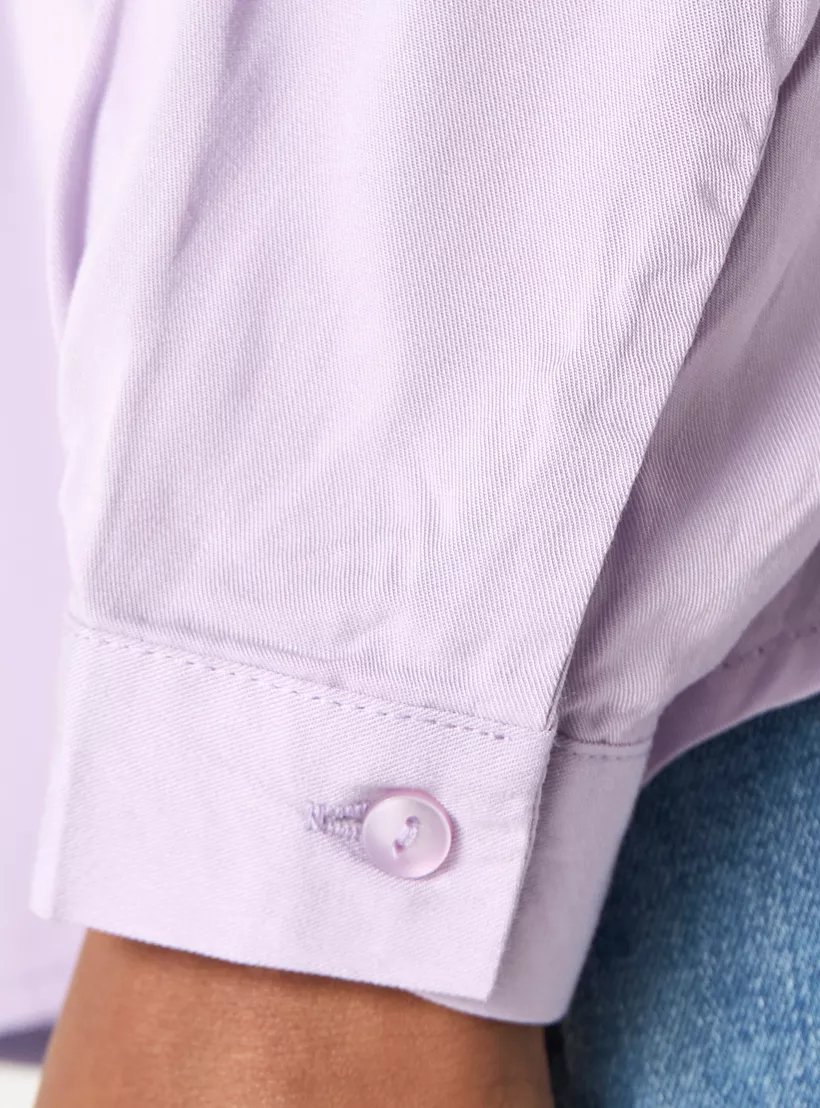 Pintuck Detail Top puple-5