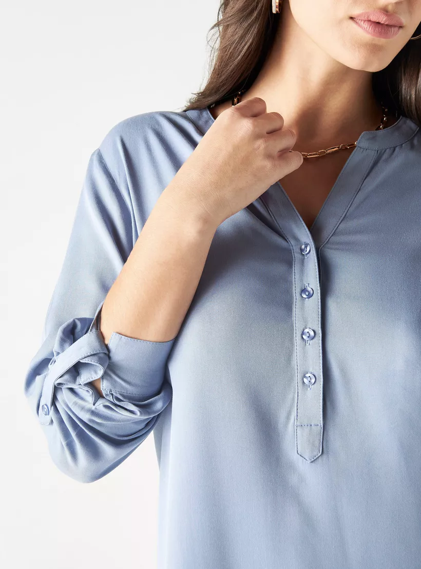 Solid High-Low Top blue -4