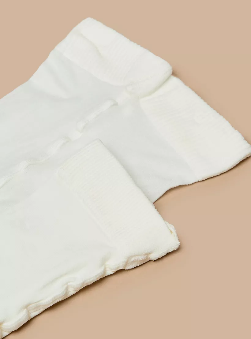 Solid Tights with Elasticated Hem - Set of 2-3