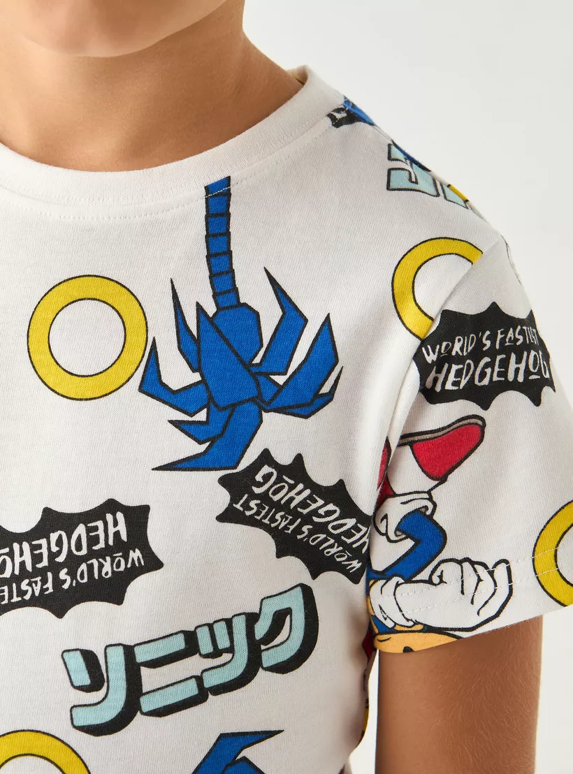 Sonic-the-Hedgehog-Print-T-shirt-and-Shorts-Set-4