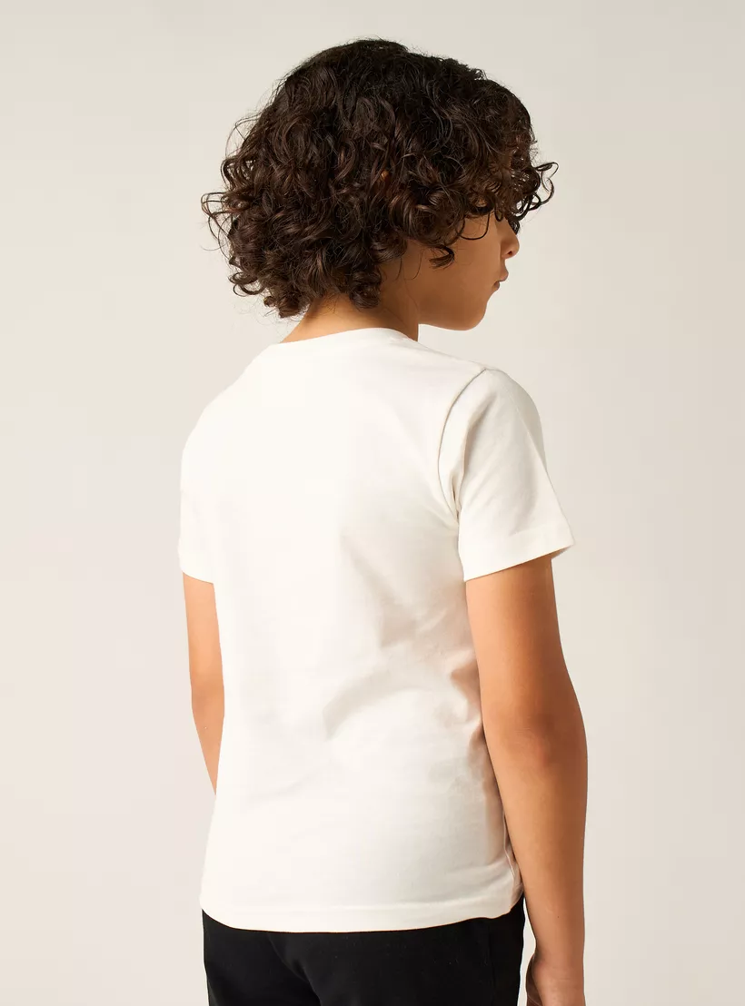 Spider-Man Print T-Shirt with Short-3