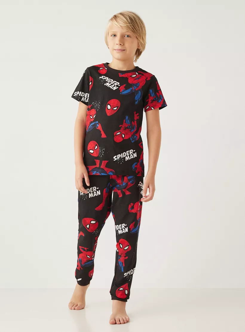 Spider-Man-Print-T-shirt-and-Pyjama - Set of 2-7