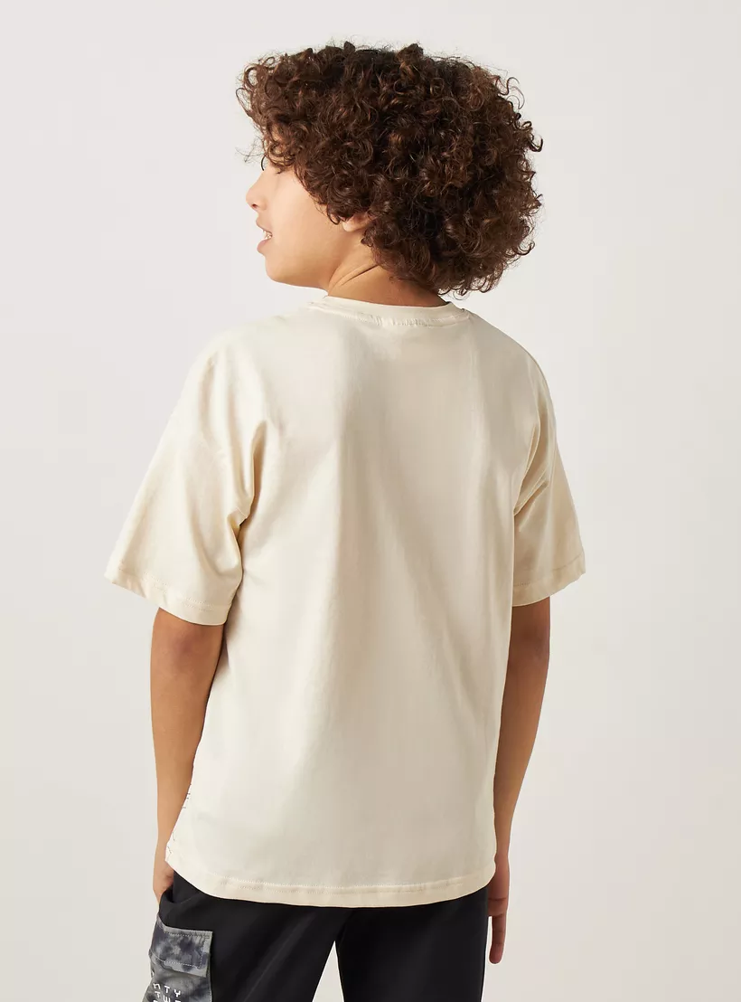 Spider-Man Print T-shirt with Crew Neck-4