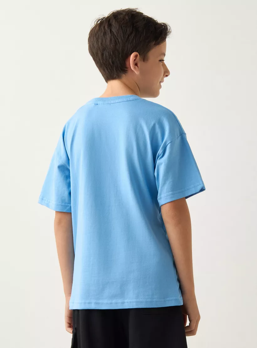 Spider-Man Print T-shirt with Short Sleeves -3