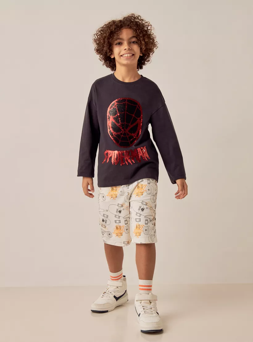 Spider-Man T-shirt with Long Sleeves-2