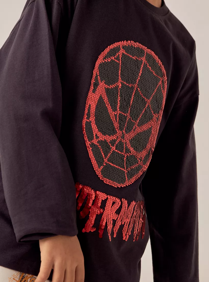 Spider-Man T-shirt with Long Sleeves-4