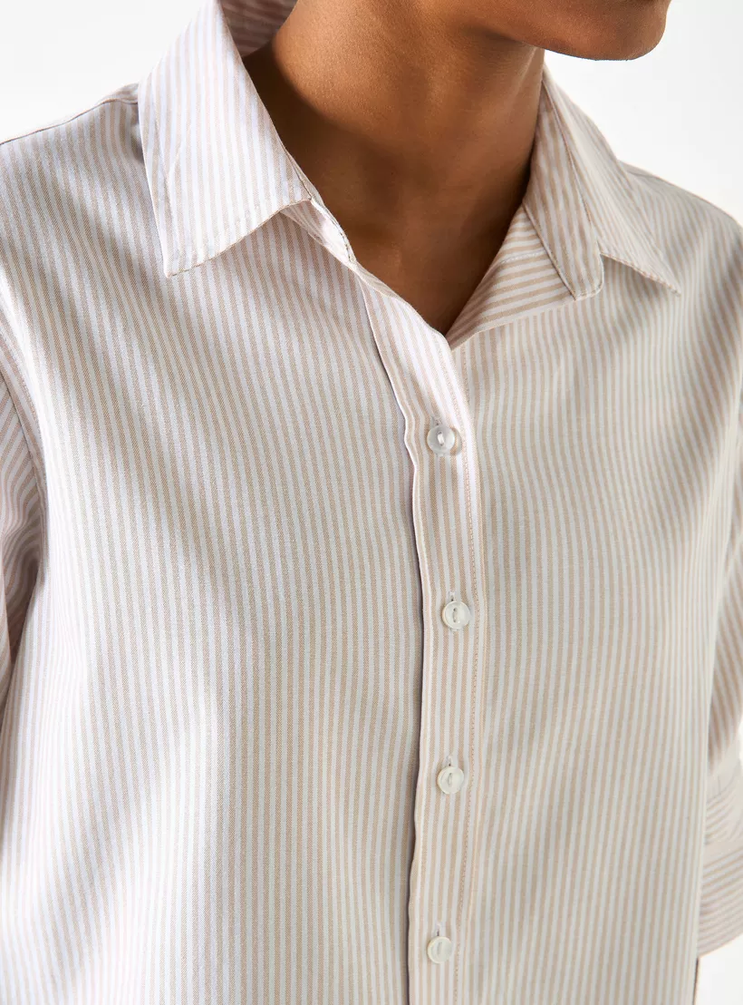 Striped High-Low cream-4