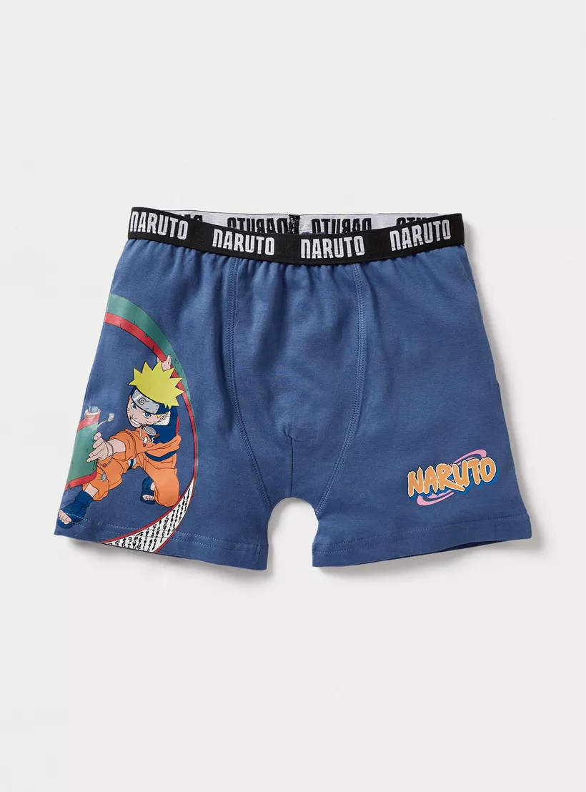 TV Tokyo Naruto Print Boxer Briefs with Elasticated Waist -2