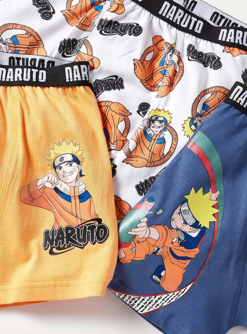 TV Tokyo Naruto Print Boxer Briefs with Elasticated Waist -6