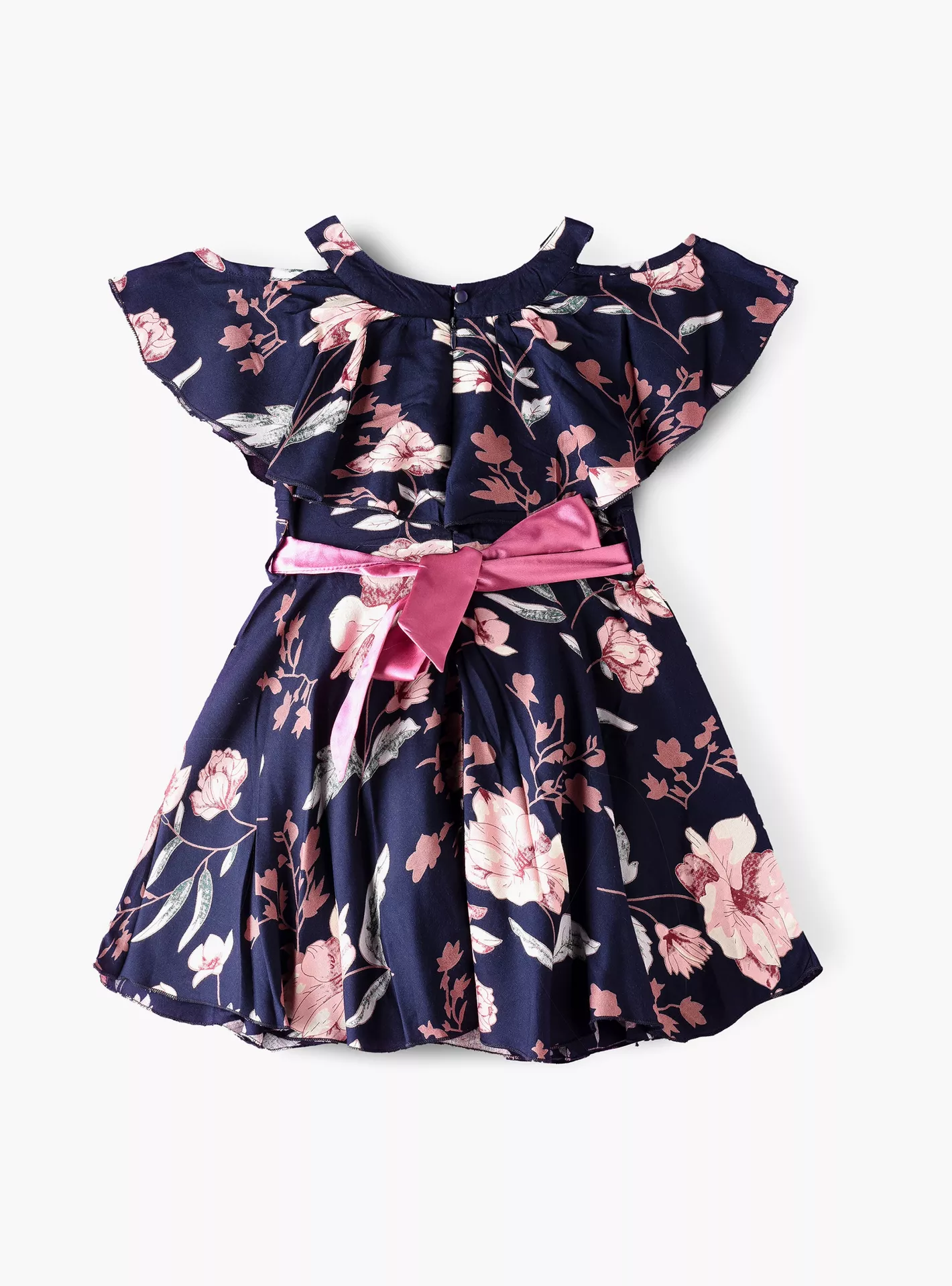UniqKidz Floral Printed Cap Sleeves Dress-2