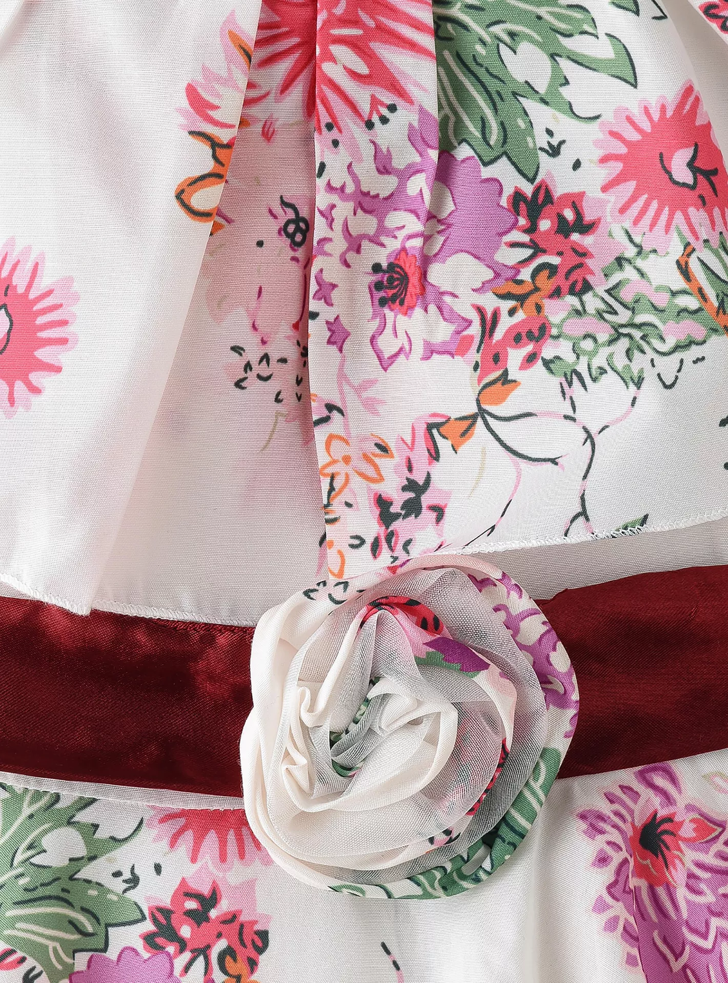 UniqKidz Floral Printed Cap Sleeves Dress-3