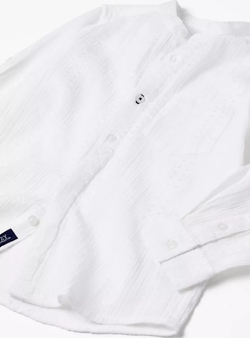 Zippy Embroidered Long Sleeves Shirt-3