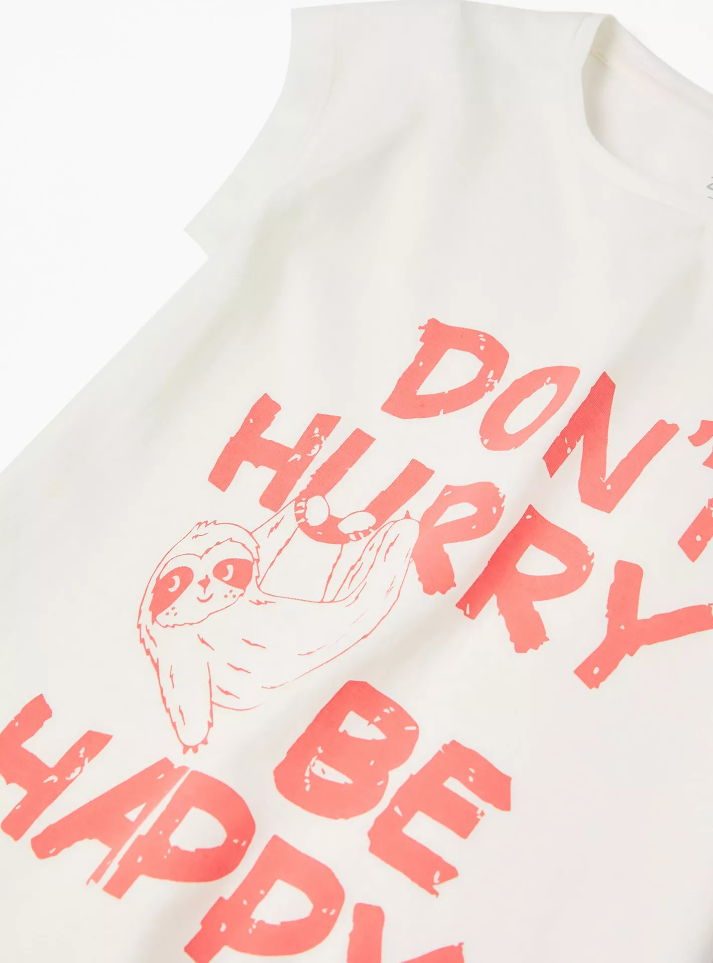 Zippy Printed Round Neck T-Shirt - Sloth-3