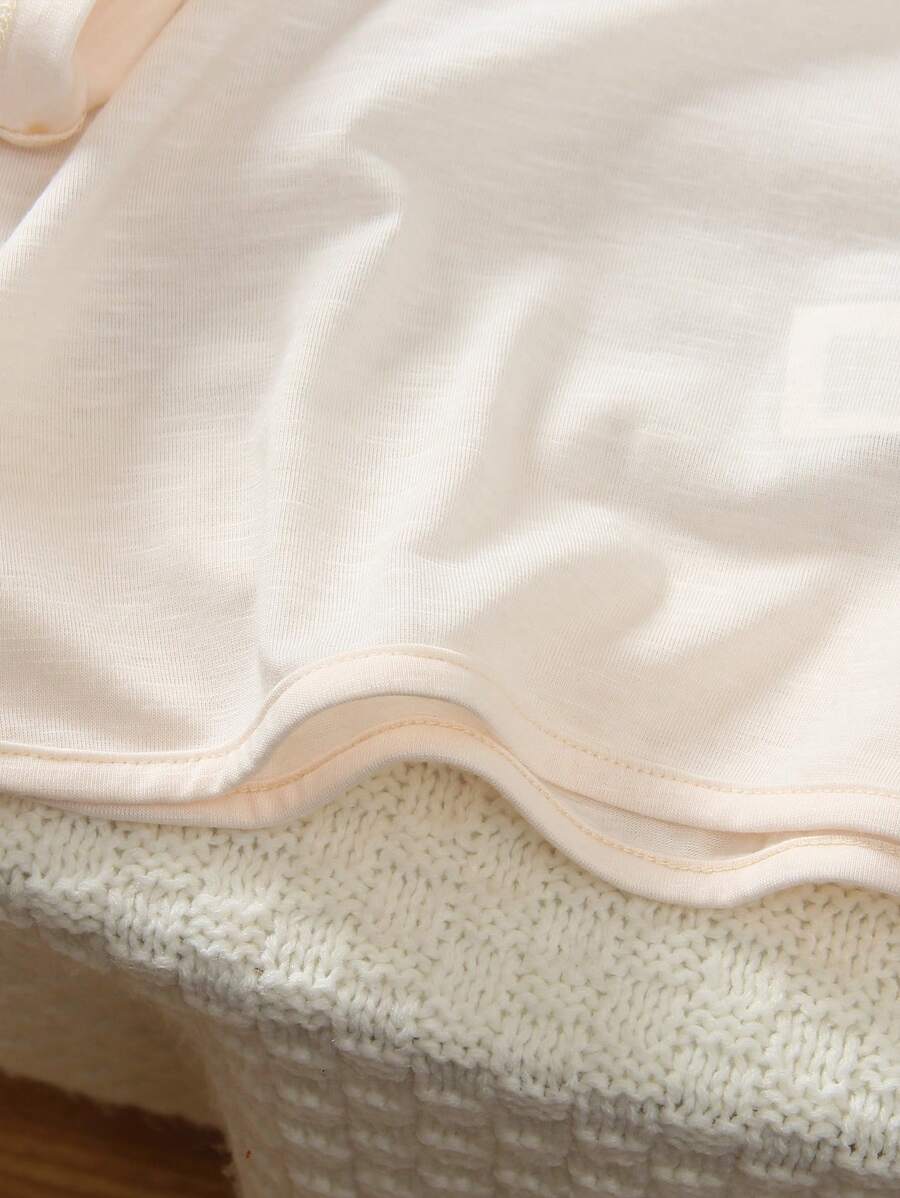 Set Young Boy Long Sleeve T-Shirts, Black Round Neck With Hem Split-4