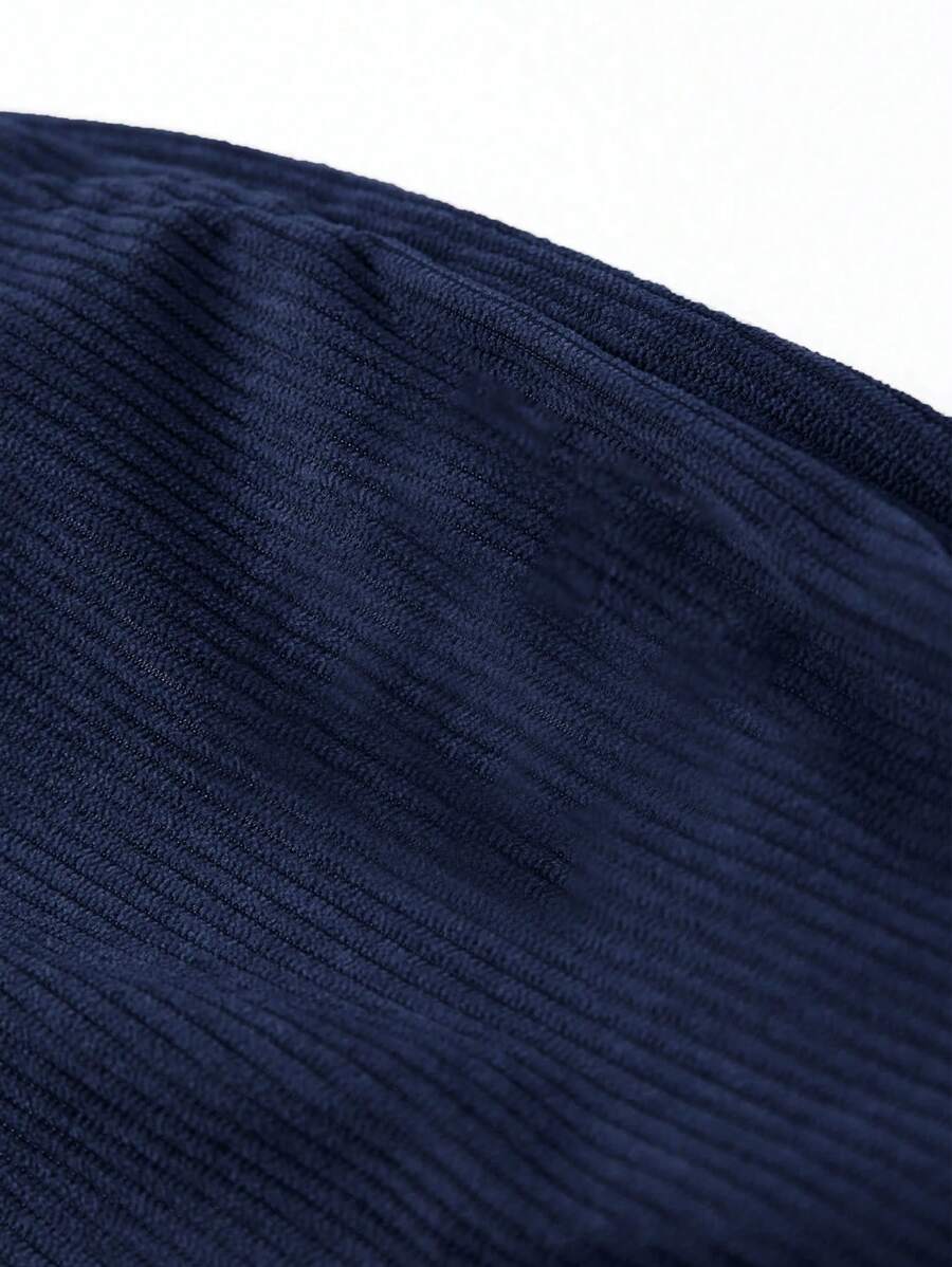 American Corduroy Straight Leg Pants, Loose Casual Trousers For Men-4