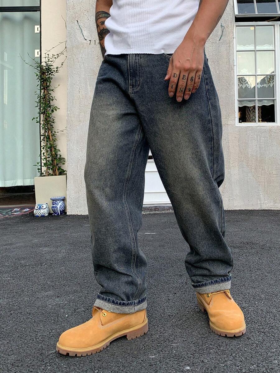 DAZY Men's Straight Leg Casual Jeans With Belt Loops And Pockets-7