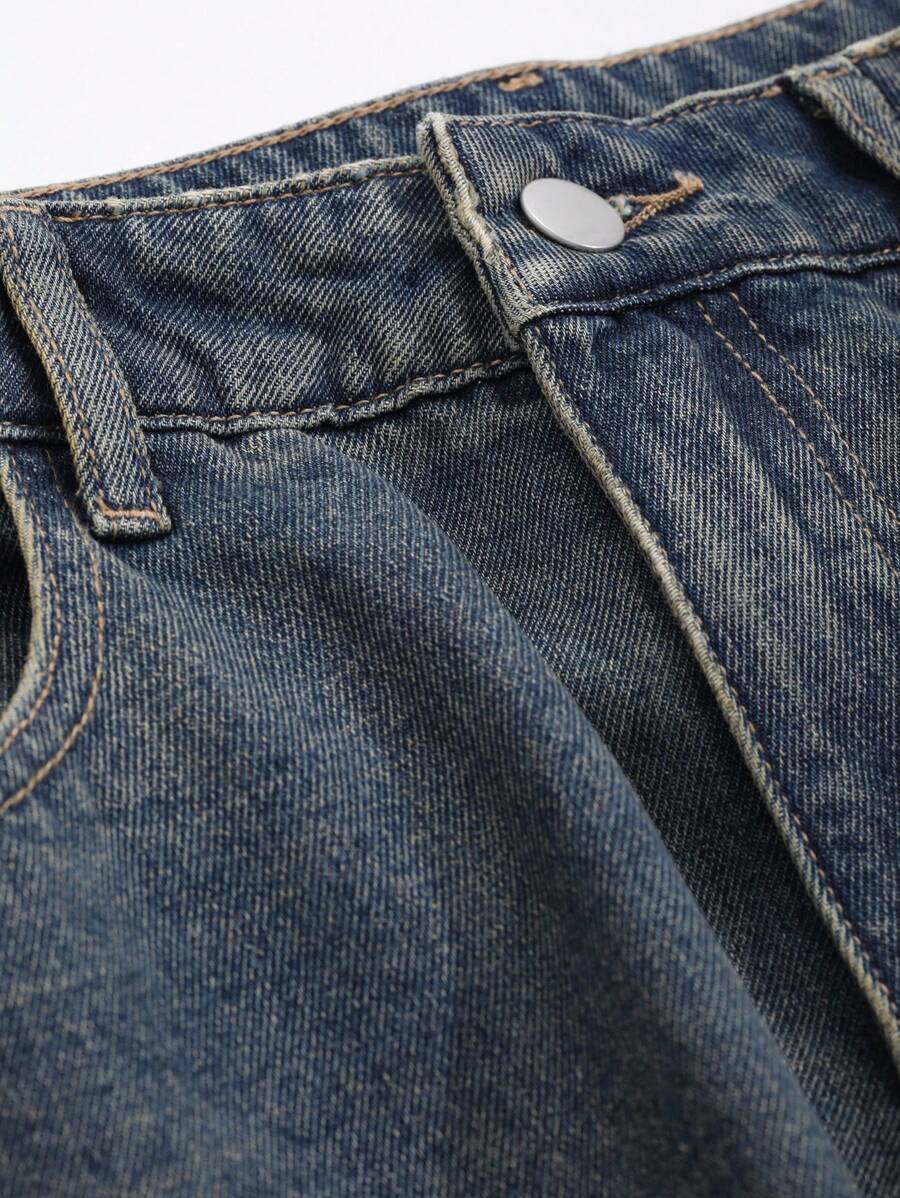 DAZY Men's Straight Leg Casual Jeans With Belt Loops And Pockets-8