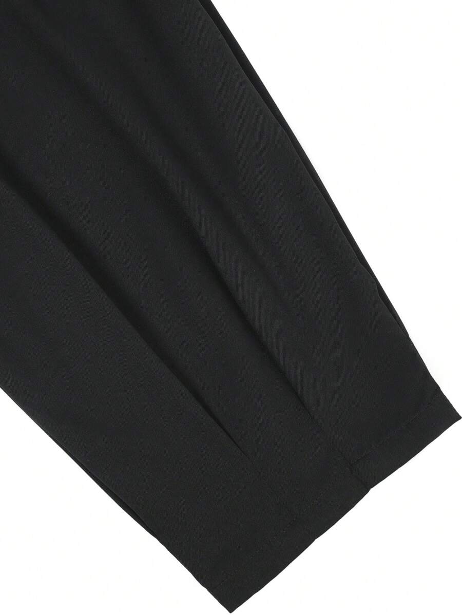 Manfinity EMRG Men Black Oversized Cargo Pants With Multiple-6