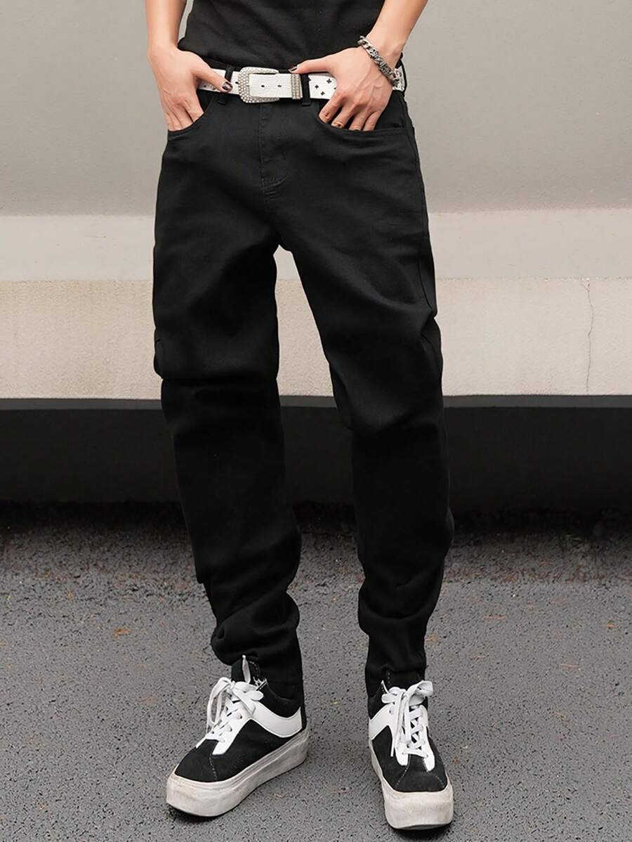 Manfinity EMRG Men Straight-Leg Jeans With Pockets-7